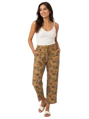 Vero Moda ($75) Mustard Floral Trousers - W 17
